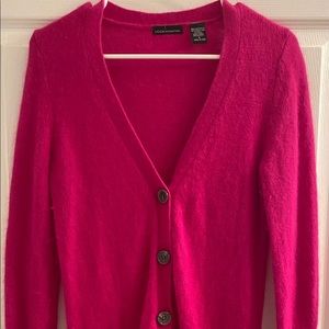 Fuscia Angora /wool blend long sweater